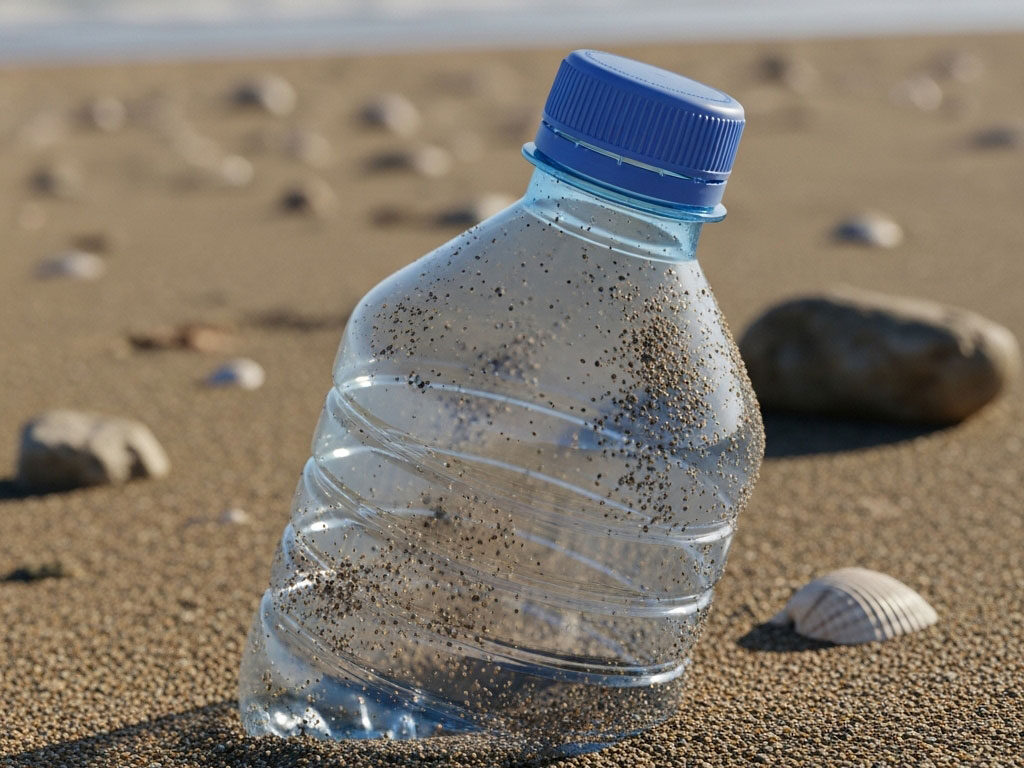 plastikflasche deckel strand